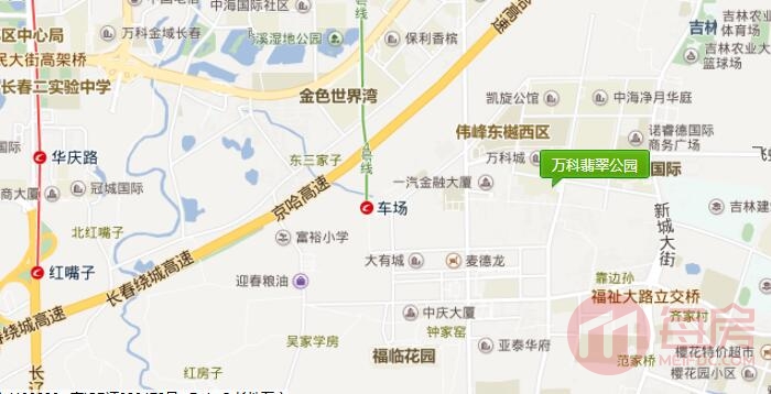 万科翡翠公园交通图