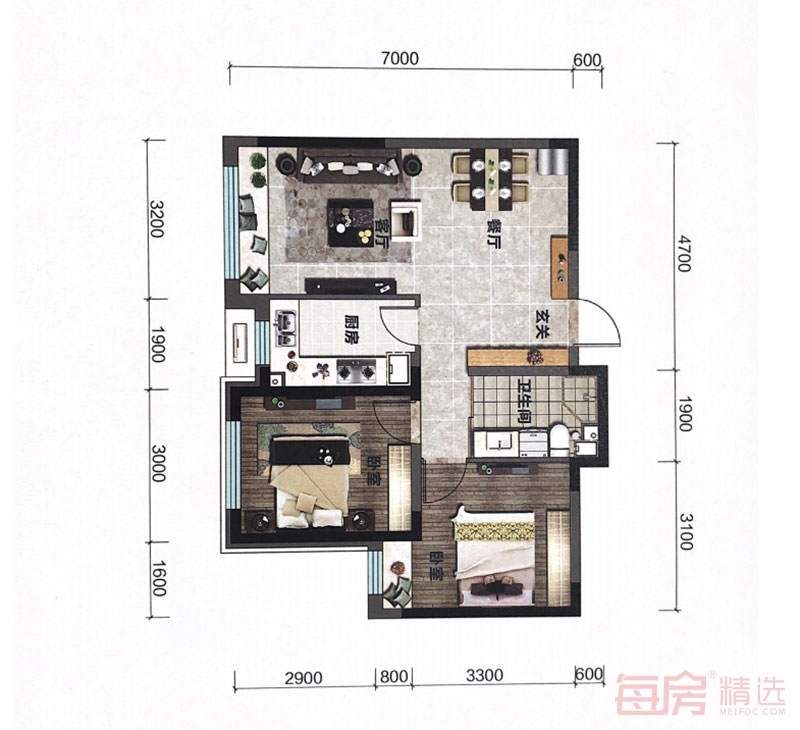 东安京誉府78平户型