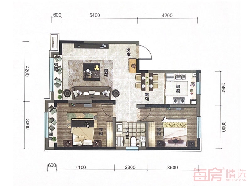 东安京誉府88平户型