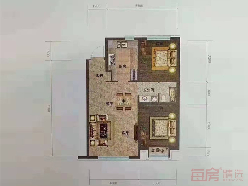 新星宇广场南熙府89平户型