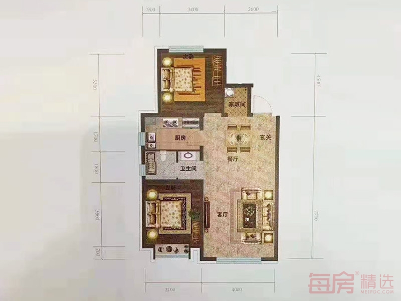 新星宇广场南熙府98平户型