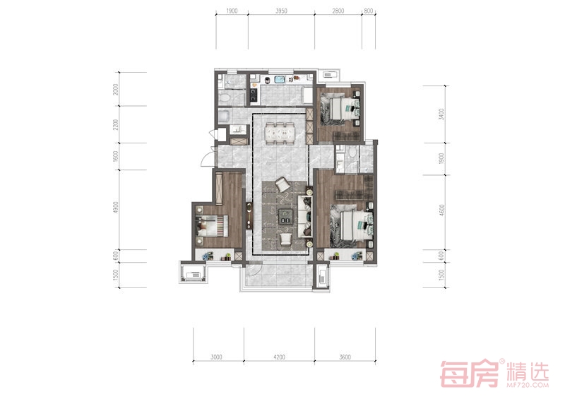 金地江山风华洋房125平户型